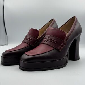 🆕 Liverpool Westlake Burgundy Platform Loafers